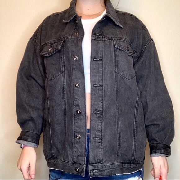 AMONG US IMPOSTOR Hand Painted Black Denim Jacket - Picture 3 of 6